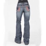 Cross-border sales independent station Europe and the United States AliExpress women's jeans printing slim slim women's denim trousers - Image 3