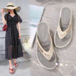 2022 new sandals women's metal buckle beach net red sandals women's summer wedge heel fashion casual women's sandals - Image 2