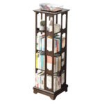 Jiayi Bookshelf Solid Wood Revolving Bookshelf Floor Combination Bookcase Home Storage Storage Rack - Image 5