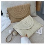 Cross-border one-piece drop-shipping new ball clutch bag shoulder messenger paper debate straw woven bag casual woven bag women's bag
