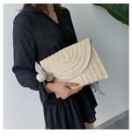 Cross-border one-piece drop-shipping new ball clutch bag shoulder messenger paper debate straw woven bag casual woven bag women's bag - Image 6