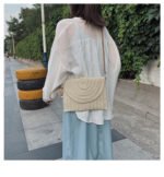Cross-border one-piece drop-shipping new ball clutch bag shoulder messenger paper debate straw woven bag casual woven bag women's bag - Image 4
