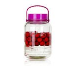Soaking wine glass bottle with cover and tap enzyme sealed jar household thickened kimchi jar wine jar soaking wine bottle - Image 5
