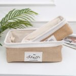 Japanese-style simple jute storage basket storage basket desktop debris storage box fabric portable snacks finishing storage box - Image 2