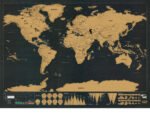 Cross-border Hot Selling Scratch Map World Edition Large Black Gold Scratchable Tourist Map Hanging Painting Scratch Map - Image 2