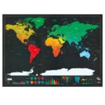 Cross-border Hot Selling Scratch Map World Edition Large Black Gold Scratchable Tourist Map Hanging Painting Scratch Map - Image 3