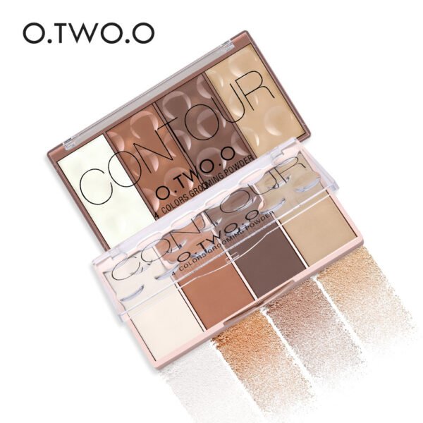 O.TWO.O Four-color Blush + Contouring Powder Pan Shadow Modification Facial Contour Contouring Powder 4 Colors N9110