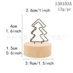 Creative crafts wooden wrought iron clip note clip cartoon business card clip bionic home decoration Japanese groceries - Image 9