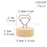 Creative crafts wooden wrought iron clip note clip cartoon business card clip bionic home decoration Japanese groceries - Image 6