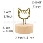 Creative crafts wooden wrought iron clip note clip cartoon business card clip bionic home decoration Japanese groceries - Image 8