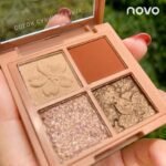 novo Sakura no Monogatari Four-color eyeshadow high-end sense novice beginner earth color daily light makeup eyeshadow palette
