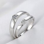 Open couple ring heart-to-heart men and women live mouth pair ring Korean jewelry ring explosion jewelry ODSI - Image 2