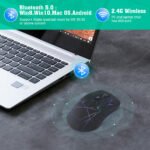 Cross-border dual-mode bluetooth wireless mouse mute light-emitting rechargeable computer notebook office gaming spot wholesale - Image 3