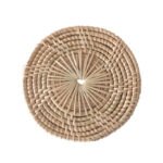 Japanese net red blogger ins rattan coaster heat insulation pad Japanese-style Indonesian white rattan round tea mat holder handmade placemat - Image 5