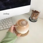 Japanese net red blogger ins rattan coaster heat insulation pad Japanese-style Indonesian white rattan round tea mat holder handmade placemat - Image 3