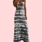 2022 Amazon wish European and American foreign trade cross-border popular women's suspenders horizontal stripes printed vest dress - Image 3