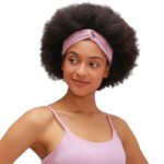 New pleated high elastic skin-friendly solid color cross bundled headband ladies lulu yoga sports hair bundle headband Europe and the United States - Image 4