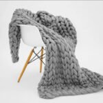 Nordic coarse wool hand-woven blanket wool blanket Iceland wool knitted blanket blanket newborn photography props