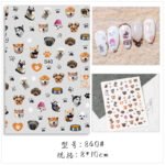 Children's Nail Stickers Corgi Strawberry Bear Little Red Book Nail Decals Cartoon Pet Nail Bear Stickers Ugly Duckling - Image 6