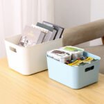 Yujia Liangpin Storage Box Desktop Storage Basket Multi-purpose Cosmetic Storage Box Japanese Simple Miscellaneous Storage Box Parts Box White Trumpet - Image 7
