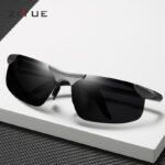 New polarized sunglasses fashion myopia glasses men's sports black sunglasses 8177 metal retro half frame - Image 2