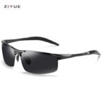 New polarized sunglasses fashion myopia glasses men's sports black sunglasses 8177 metal retro half frame - Image 3