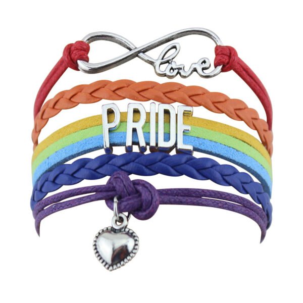 European and American jewelry hand-woven PRIDE love bracelet woven bracelet