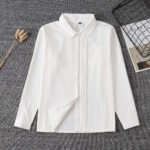 JK uniform round neck / maru ? exorcism pleated forest deer embroidered long-sleeved shirt student shirt - Image 7