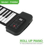 88-key professional silicone piano player roll piano can be connected to computer tablet APP soft folding portable electronic piano - Image 3