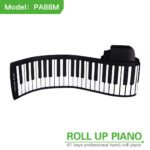 88-key professional silicone piano player roll piano can be connected to computer tablet APP soft folding portable electronic piano - Image 2