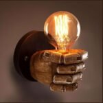Retro resin fist wall lamp cross border European style bar restaurant cafe decoration wall lamp left hand right hand wall lamp - Image 2