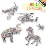 Amazon's explosion model educational decompression toys children's 3D three-dimensional puzzle DIY handmade graffiti puzzle model ornaments - Image 4