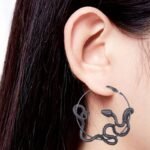 wish cross-border new beauty snake earrings Europe and the United States fashion exaggerated retro snake creative temperament ring earrings