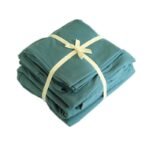 Japanese-style good product Muji simple four-piece set Tianzhu cotton knitted cotton naked sleeping bedding fitted sheet 1.8m bed wholesale - Image 5