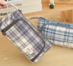 Korean large-capacity canvas pencil bag simple girl high-value net red pencil case stationery box female high school student stationery bag 2022 new junior high school student Japanese pencil bag primary school student male ins - Image 2