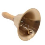 Factory direct supply class bell metal hand bell wooden handle hand bell copper bell old man call bell copper bell - Image 2