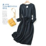 ZOJ Temperament Commuter Linen Dress Long Sleeve 2023 New Spring Dress Long Dress Japanese Women's Dress Wholesale