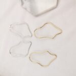 European and American minimalist personality design sense irregular geometric metal line shape Korean temperament all-match hipster earrings