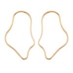 European and American minimalist personality design sense irregular geometric metal line shape Korean temperament all-match hipster earrings - Image 5