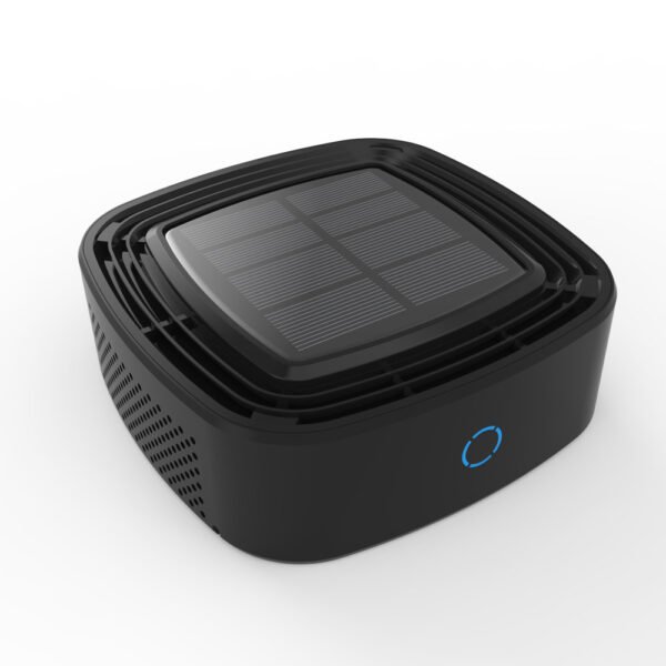 Solar car air purifier car with negative ion air purifier to remove odors