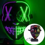 Factory supplies LED luminous mask EL Halloween colorful mask Bengdi equipment net celebrity funny ghost festival spot - Image 5