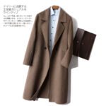 Pure wool double-faced woolen coat men's mid-length over-the-knee double-faced cashmere coat suit collar woolen woolen coat
