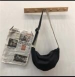 Trend fashion casual commuter ladies shoulder bag simple solid color canvas men's bag Japanese ins tide brand Messenger bag - Image 8