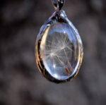 Cross-border European and American fashion retro dandelion seeds wishing oval time gem glass necklace - Image 2