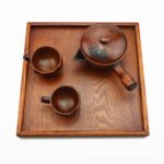 Japanese-style square brown solid wood tray wooden fruit wooden plate hotel supplies dried fruit plate square wooden plate - Image 4