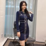 Women's Knitted Dress 2022 Autumn and Winter New Dongdaemun Fashion Elegant Thin Base Skirt Fragrance Design