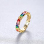 Vintage Rainbow Sterling Silver Ring - Image 3