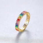 Vintage Rainbow Sterling Silver Ring - Image 5