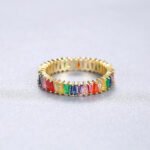 Vintage Rainbow Sterling Silver Ring - Image 4