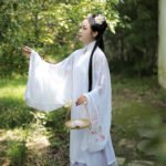 Ming Dynasty Han style clothes stand collar waist length Ru skirt - Image 4